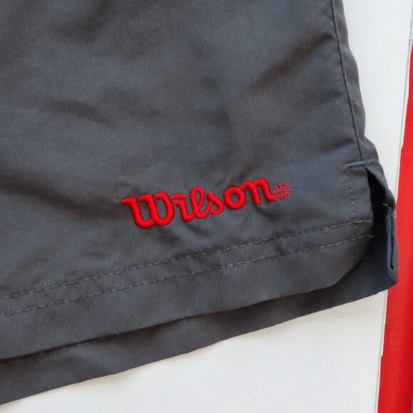 Wilson active wear tennis shorts men's size L grey with embroidered brand logo - Picture 3 of 11